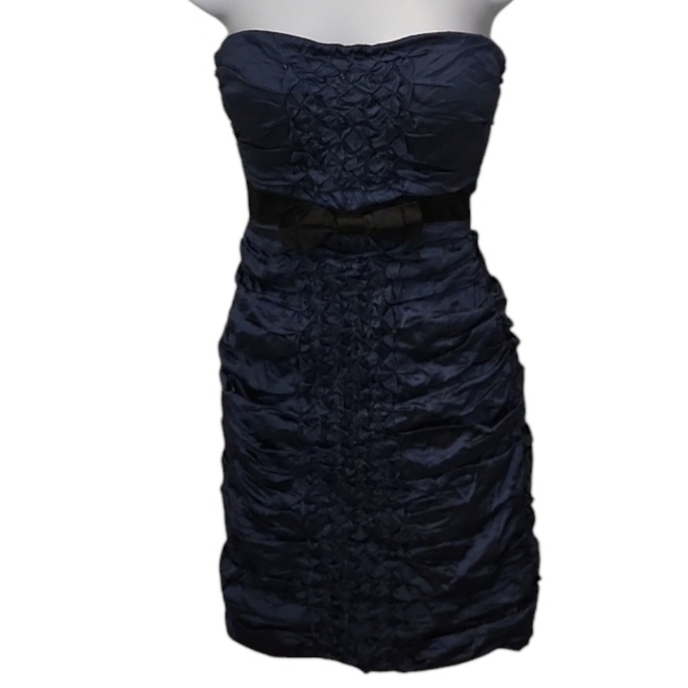 BCBGMAXAZRIA Ruched Prom Formal Mini Dress